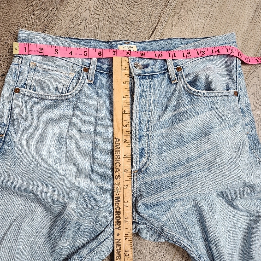 Citizens Of Humanity Torn Wash Liya High Rise Classic Fit Crop Jeans Size 28 - Picture 14 of 14